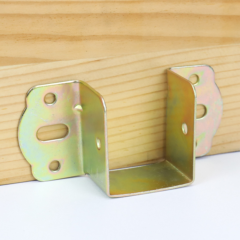 2pcs U Shaped Bed Corner Brackets Connecting Brace For Wood Furniture Fixing Connector Components Center Support Hardware