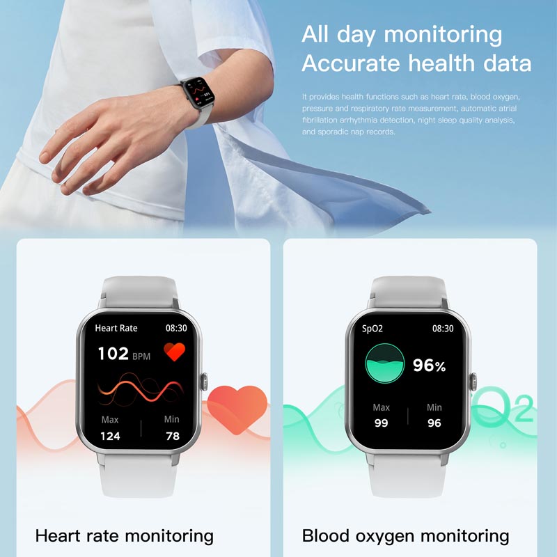 Nowy Smartwatch 2025 Dla Kobiet i Mężczyzn Prezent Pełny Ekran Dotykowy Zegarki Sportowe zdatność Połączenia Bluetooth Smartwatch Damski Dla Androida i iOS
