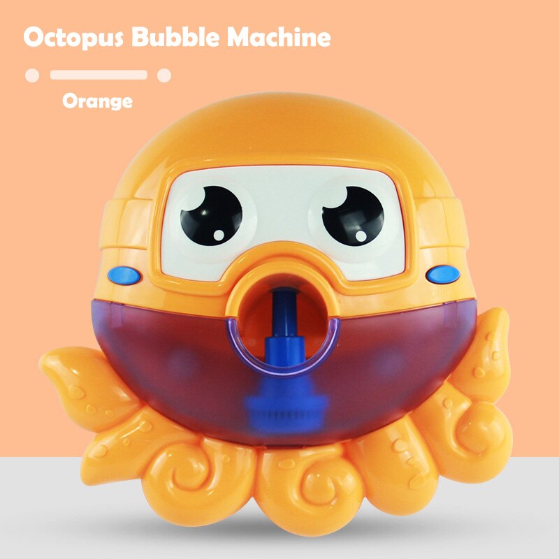 Bubble Crab Bath Toy Bubble Machine Crabs Frog Music Bathtub Soap Automatic Bubble Maker Bathroom for Toddlers Baby Kid Toy: Octopus With Box B