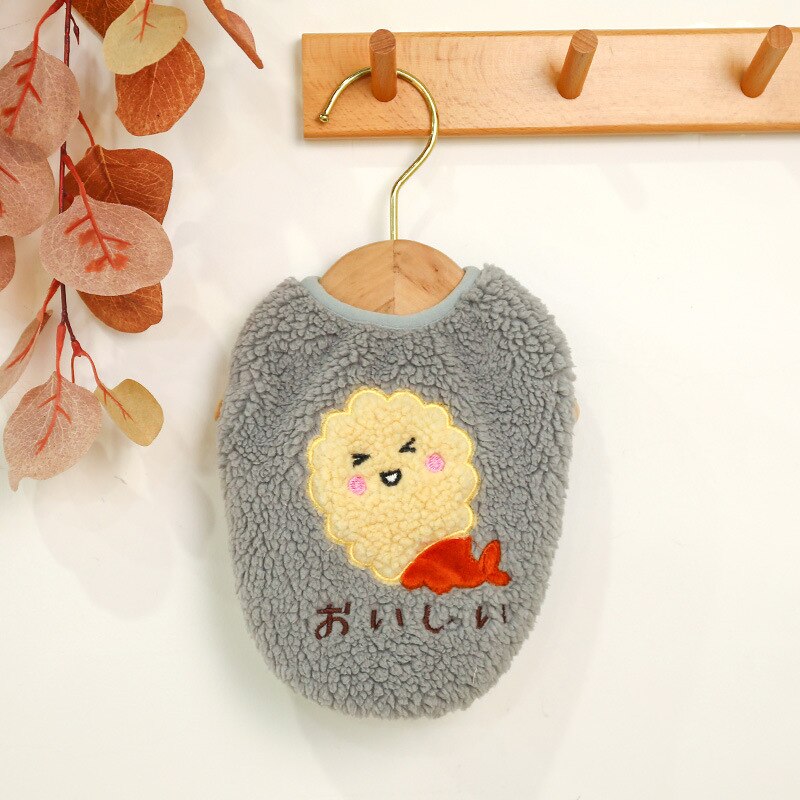 Dog Clothes Puppy Outfit Fleece Chihuahua Pet Clothes For Small Dogs Costume Soft Pets Clothing Ropa Perro Pets Clothing: Gray / S