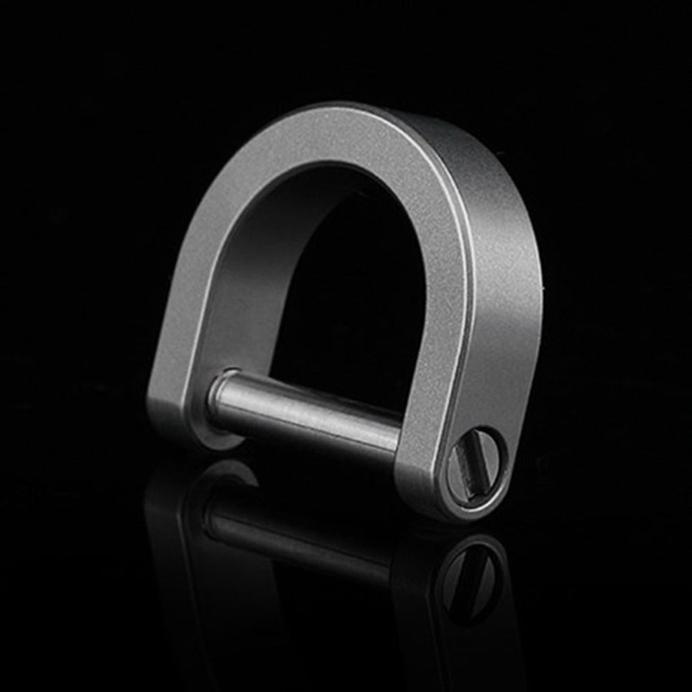 Titanium Alloy D Bow Staples Buckles Shackle Key Ring Keychain Hook Outdoor Bracelet Buckle Horseshoes Carabiner