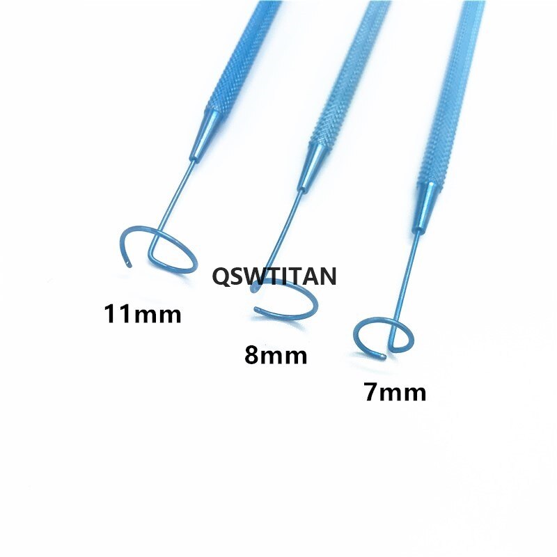 Titanium double ended pigtail ophthalmic probe eye surgical instruments