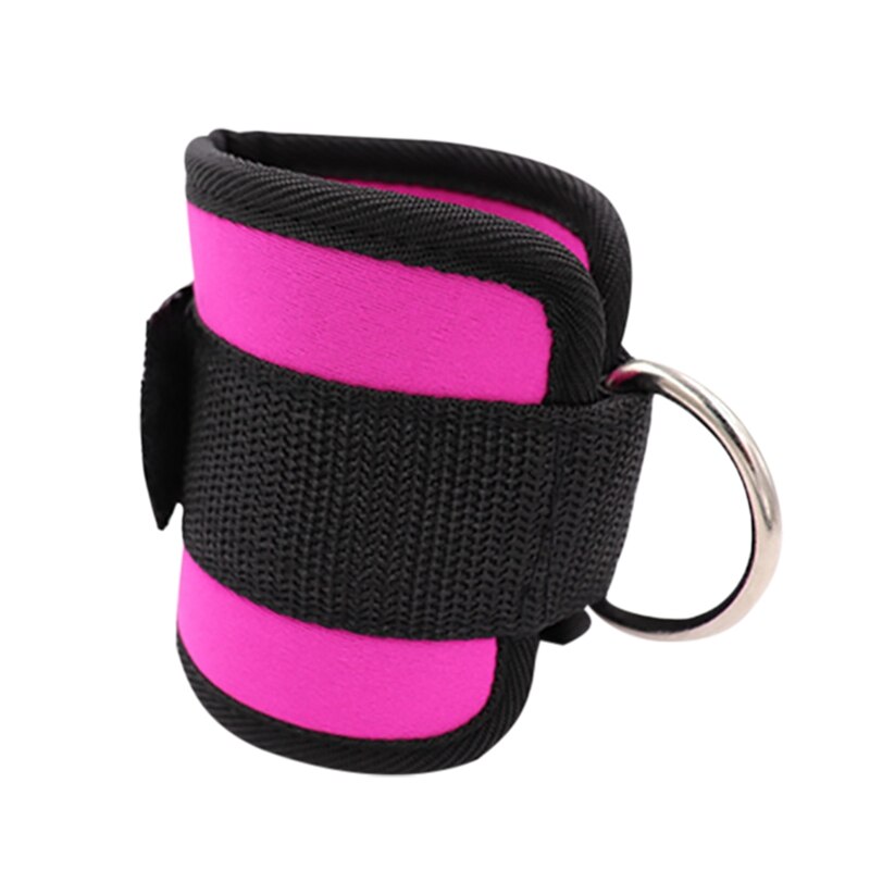 1 Paar Enkelbandjes D Ring Oefeningen Protector Voor Fitness Been Dij Katrol Lifting SAL99: Roze
