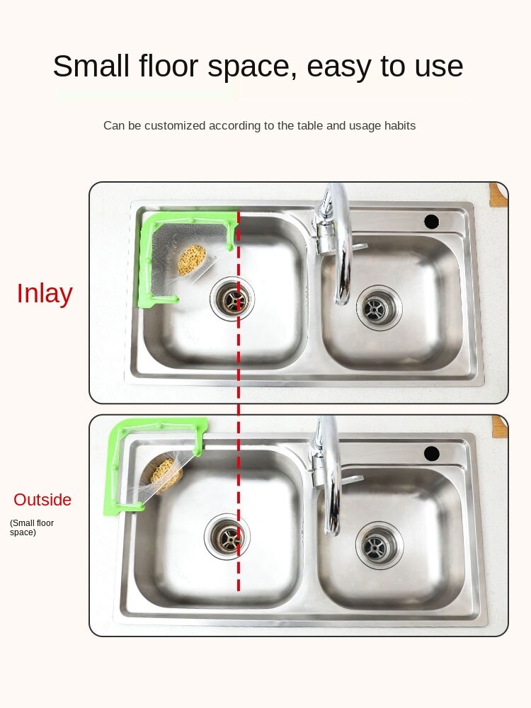 Kitchen Sink Garbage Filter Net Dish Washing Sink Leftovers Disposable Hanging Basket Mesh Inverted Triangle Drain Rack