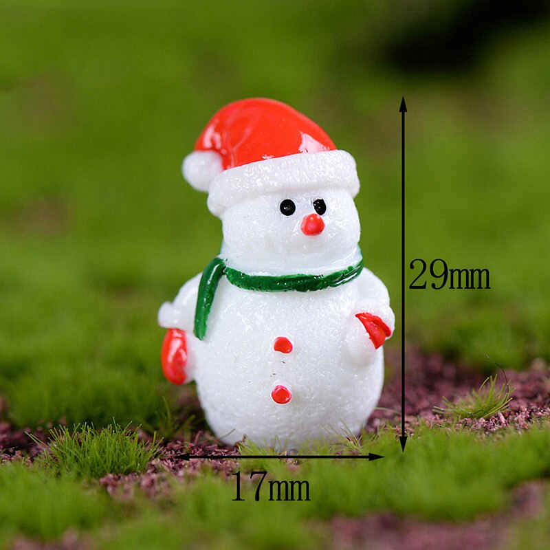 1 Pc Kerstman Sneeuwpop DIY Hars Ambachtelijke Kleine Ornamenten Mooie Mini Kerst Beer Model Decoratie Figuur Speelgoed: H