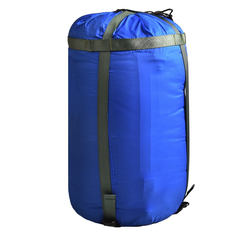 1pc udendørs camping kompression sovepose rejse vandreture bærbar tøj opbevaring sæk: Blå s