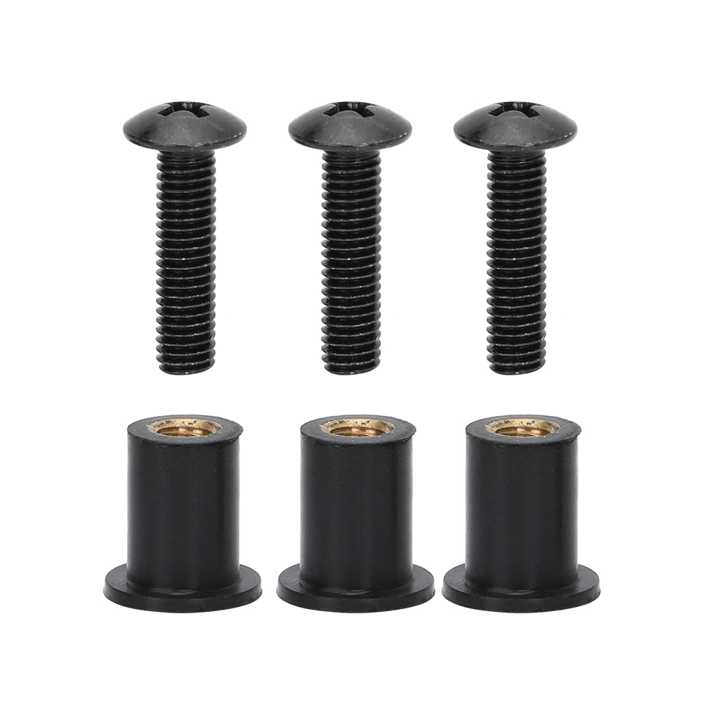 Vis et écrous de pare-brise en caoutchouc, pour Yamaha motoneige YZF R1 R6 R125 FZR400 XJ600 remplacer 90179-05523 / 90150-05024-00