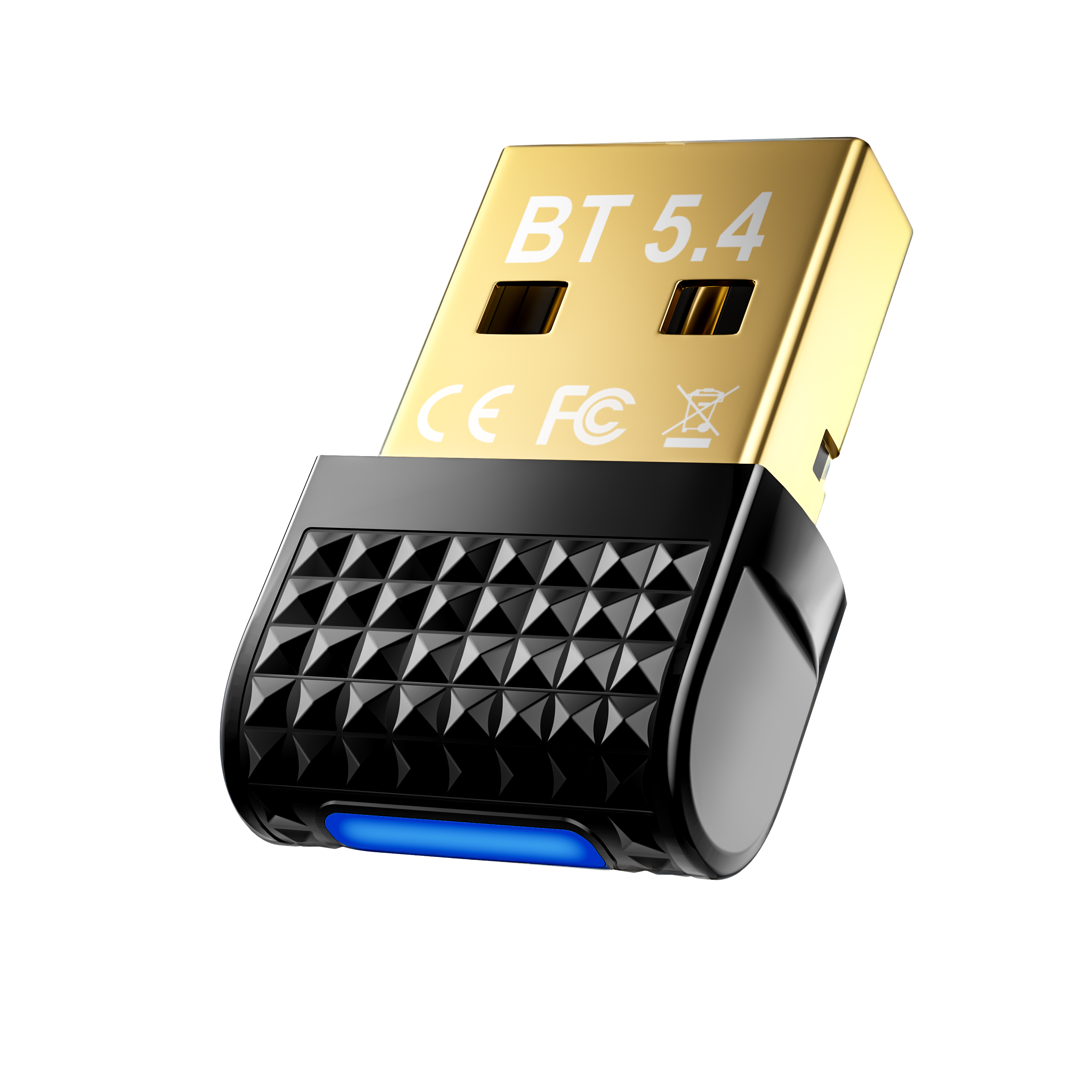 Adattatore USB Bluetooth 5.4 Dongle Bluetooth 5.3 Ricevitore e trasmettitore Bluetooth per tastiera/mouse/auricolare/altoparlante Bluetooth
