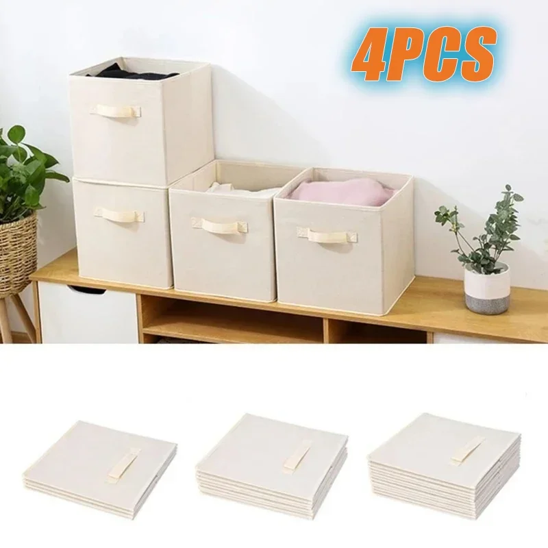 Clothes Storage Box Large Capacity Square Storage Box Without Lid Foldable Non-Woven Storage Box Toys & Snacks Organizer