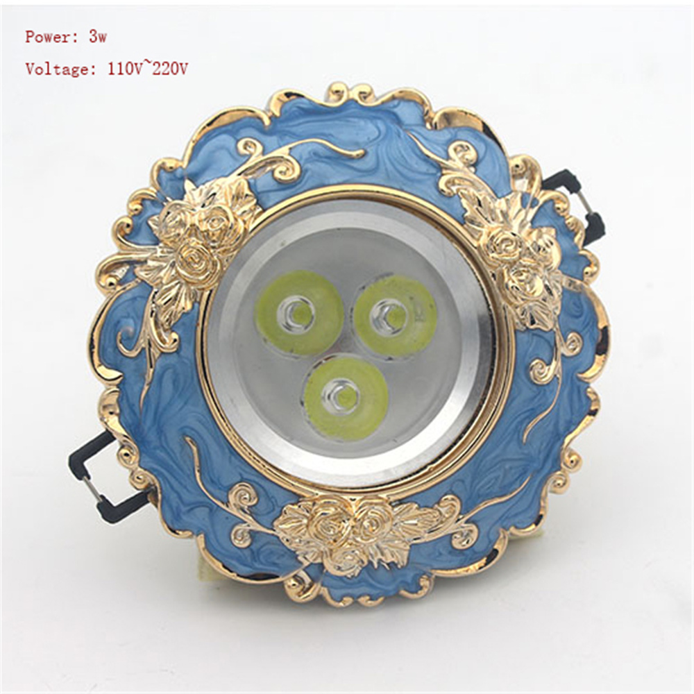 Art Deco Resin Blauw Goud Guirlande Led Downlighters Woonkamer Hal 5W 7W Loft Interieur Inbouw Plafonds Lamp 110V 220V Spanning