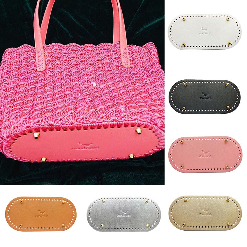 1PC 25x12cm Bag Bottom Base Oval DIY Tote Bag Handmade Crochet Shaper Leather Purse Insert Accessories