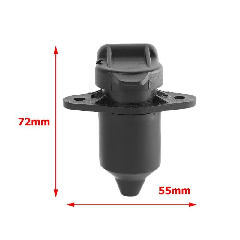 3 -stifts släpvagnsuttag europeisk standard 3 -vägs lastbil husvagnskoppling adapt svart gummi metall material 72*62*55mm tillbehör