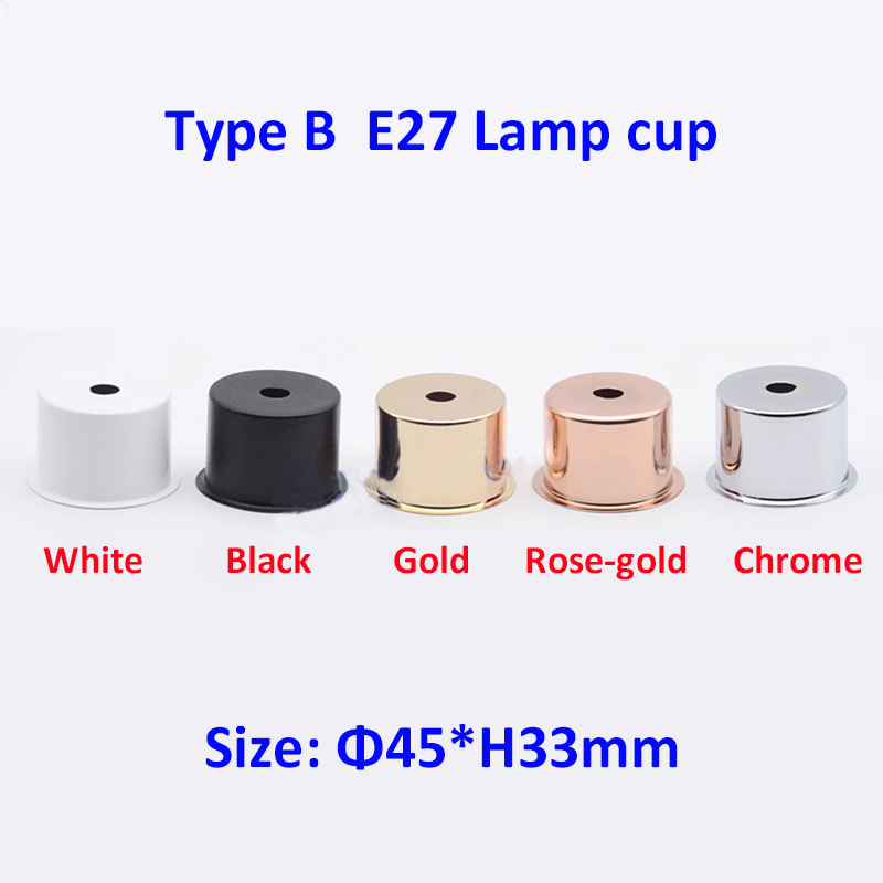 Lamphouder Cup E27 Vintage Lamphouder Cup Antiek-Brons/Zwart/Wit/Goud/Chroom Ijzeren Lamphoes Verlichtingsaccessoires
