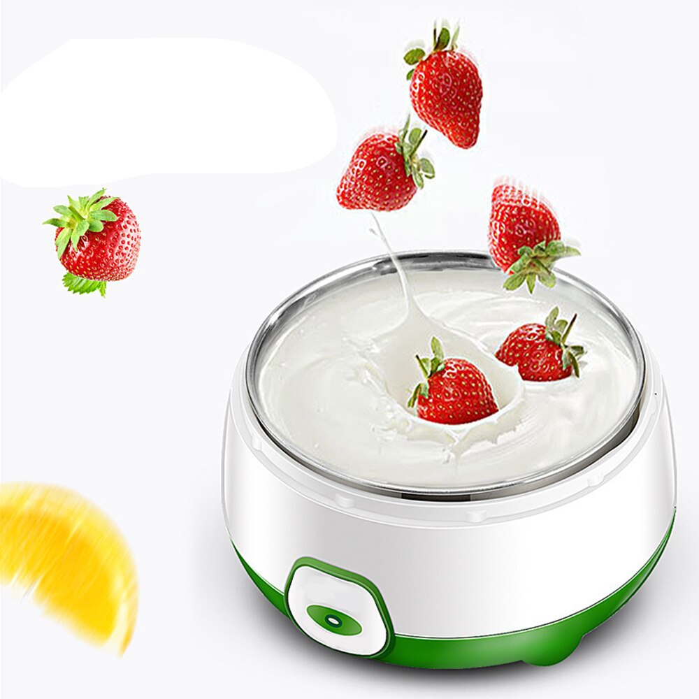 220v 800ml elektrisk automatisk yoghurtmaskine maskine caso yoghurt diy kop værktøj plastbeholder i rustfrit stål
