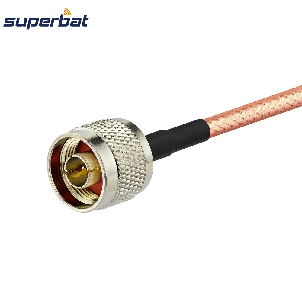 Superbat-conector de enchufe tipo N macho a N, adaptador WiFi recto, Cable Coaxial RF Pigtail RG400 30cm para Bluetooth inalámbrico