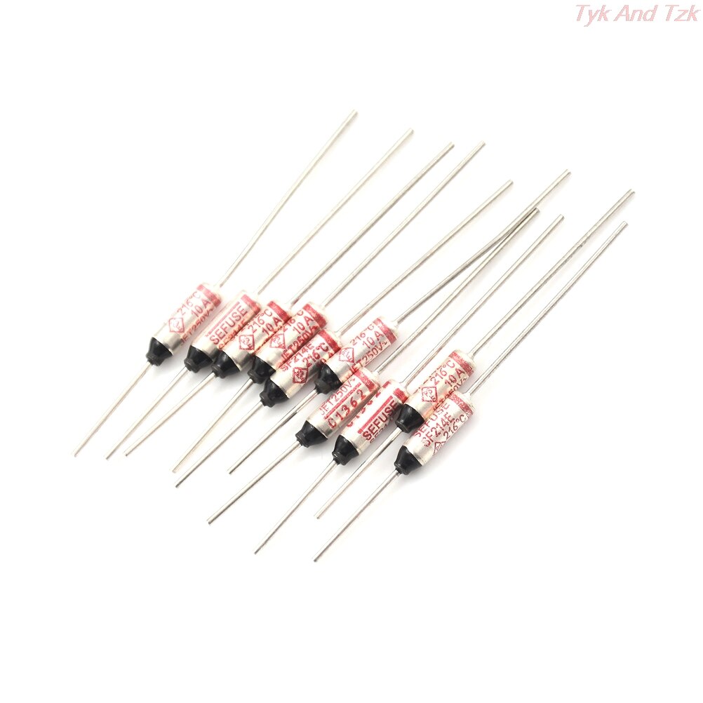 10Pcs SF214E SEFUSE Cutoffs For NEC Thermal Fuse 216 C 216 Degree 10A/ 250V Celsius Circuit Cut Off Thermal Fuse Thermal Cutoffs