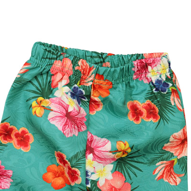 Summer Baby Girls Suit Casual 1 2 3 4 5 Years Toddler Children Clothing Set Floral T-shrts Flower Pants Kids Clothes