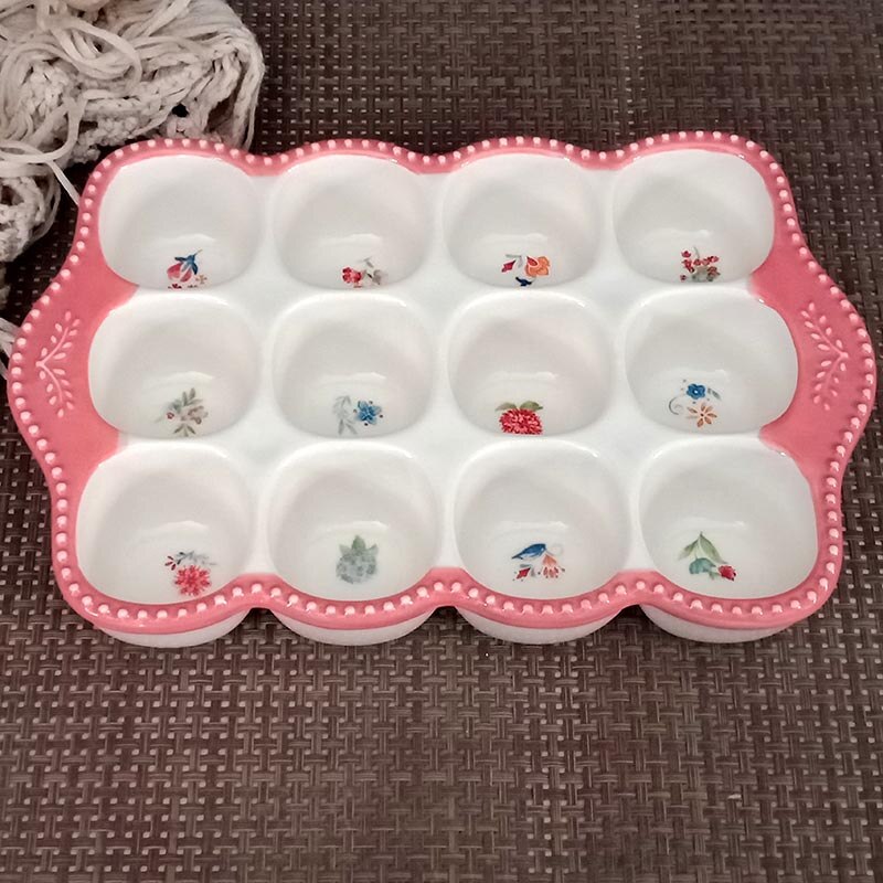Porte-œufs en céramique à 12 grilles, plateau à œufs en céramique, boîte à œufs empilable au réfrigérateur, organisateur d&#39;étagère, outil de cuisine