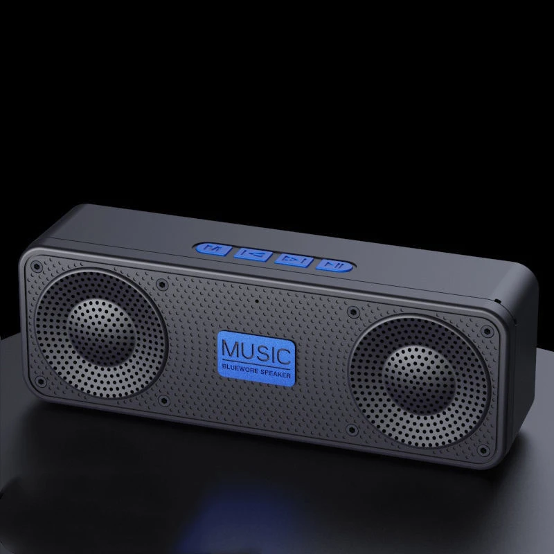 Altavoz inteligente Bluetooth inalámbrico S18 multifuncional con micrófono Audio para teléfono móvil ordenador Subwoofer tarjeta para exteriores Radio: Plata