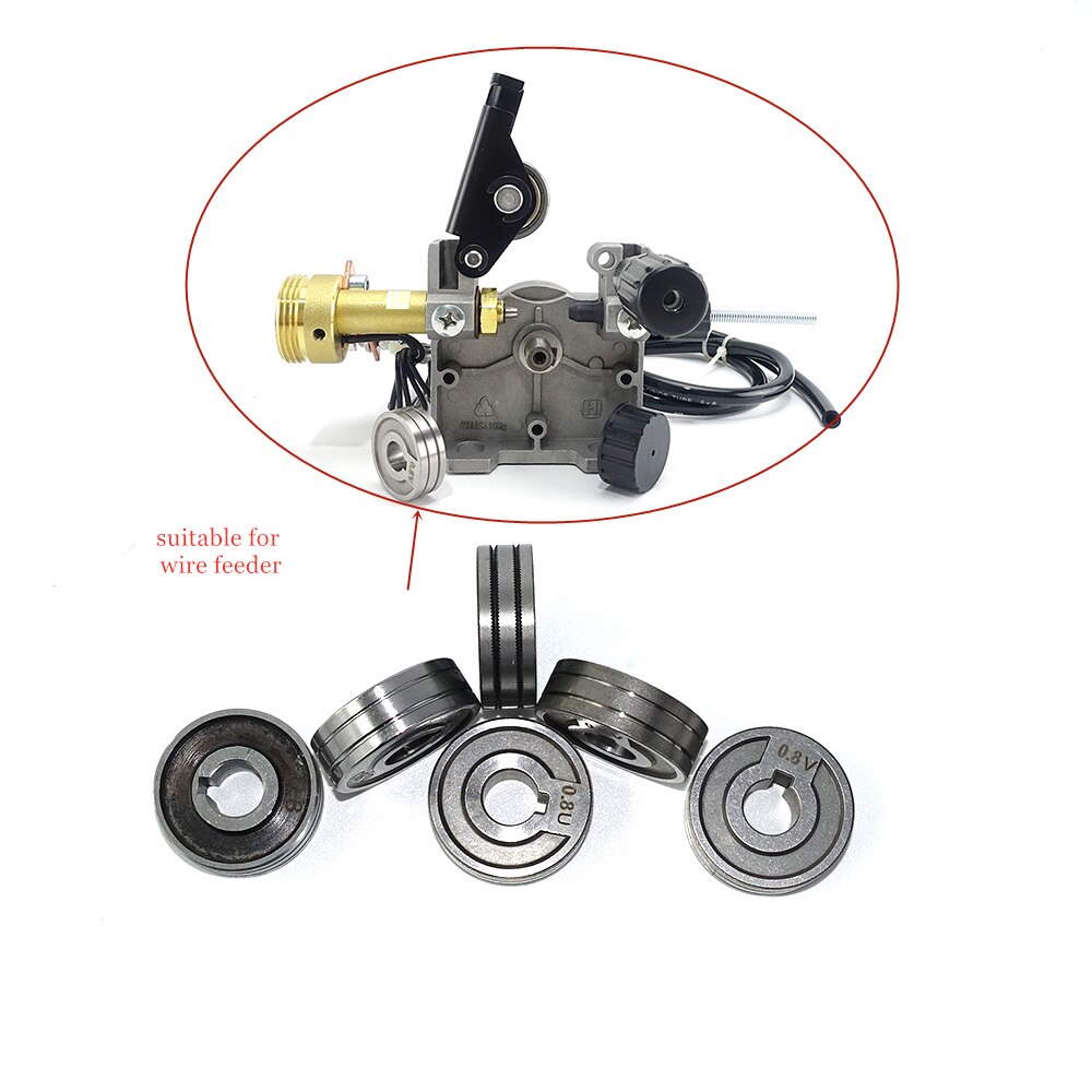 Welding Feeder Roll V U Knurl Groove 0.6mm 0.8mm 1.0mm Size 30x10x10mm for Steel Aluminum Flux Cord Wire Mig Wire Feeder