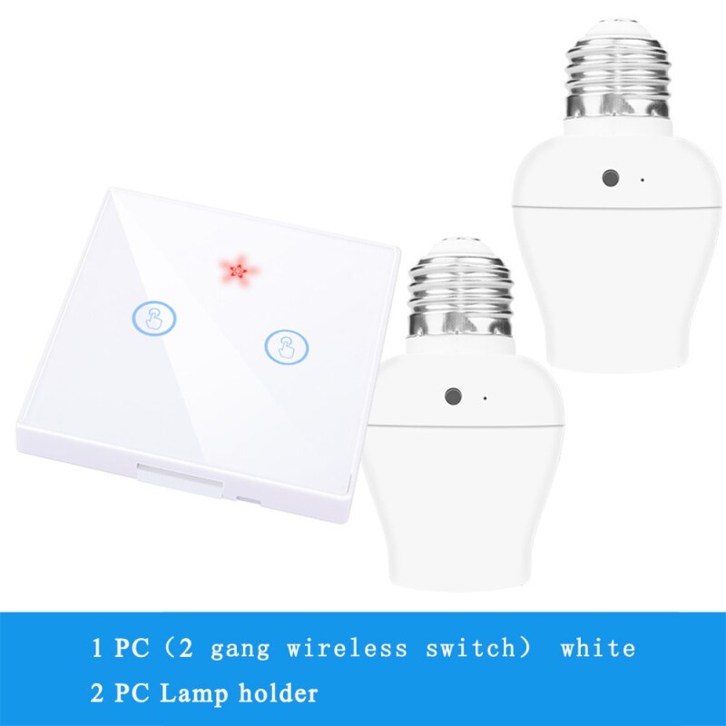 Lâmpada inteligente e26 e27 433mhz painel de parede controle remoto rádio freqüência inteligente interruptor luz toque sem fio casa acessórios: 07