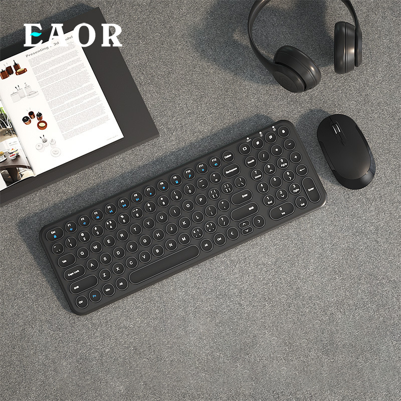 EAOR 2.4G Wireless Keyboard and Mouse Set Rechargeable Silent Membrane Keyboard for Laptop Desktop Computer Keyboard Mouse Kits