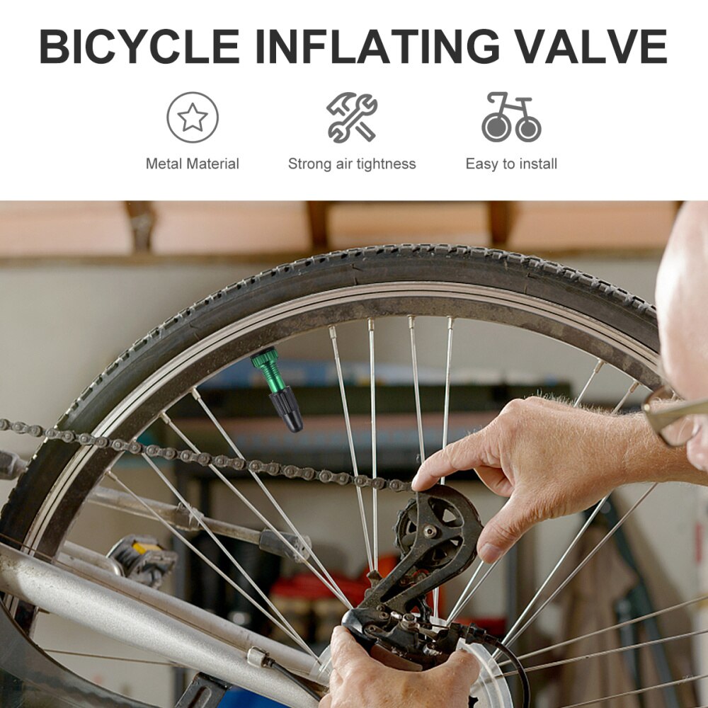 1PC Bike Vakuum Presta Ventil Berg Radfahren Aufblasen Ventil Tubeless Fahrrad Luft Ventil für Bike Verwenden (Lila 40MM)
