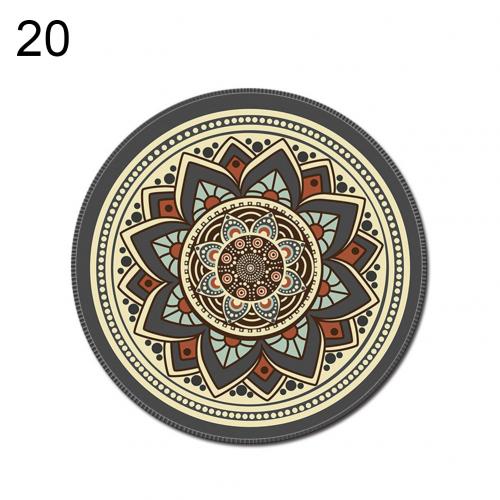 Vintage Bohemian Ronde Computer 3D Spel Tapijt Muismat Mat Antislip Mousepad: 20