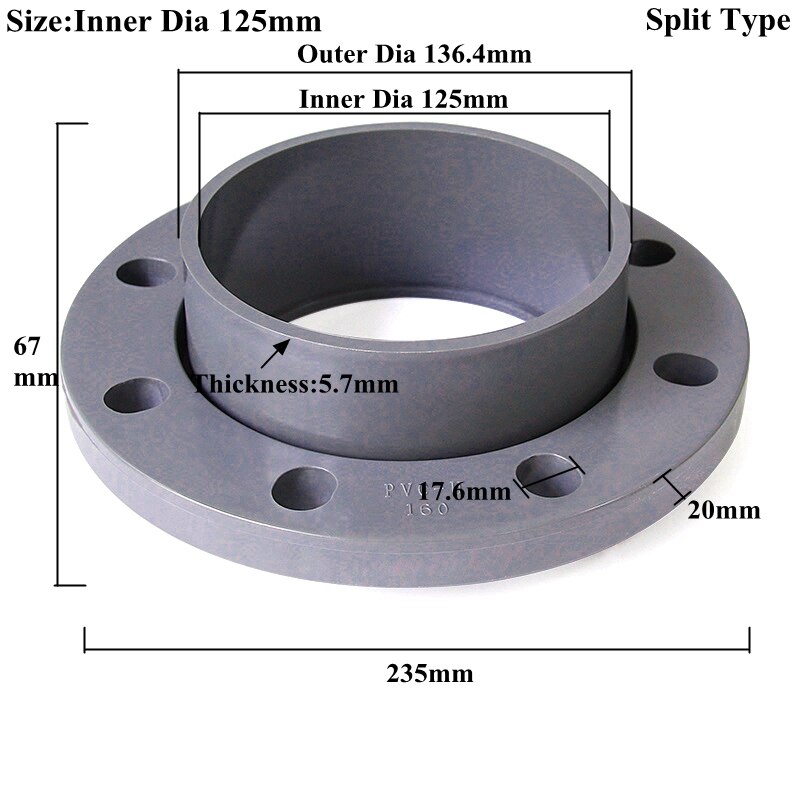 20~160mm PVC Flange Pipe Connector, Aquarium Fish Tank Adapter Irrigation Water Tube Joint Hardware Fittings Slip Socket Flanges: Orange