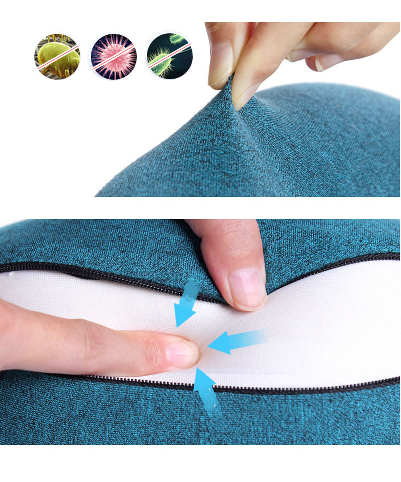 U Shape Memory Foam Reiskussen Opvouwbare Hoofd Hals Verstelbare Chin Ondersteuning Kussen Voor Slapen Op Kantoor Vliegtuig Auto