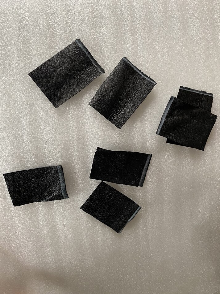 Piel de cuero para arco de violín (3,5x2,5 cm), piel de violonchelo para arco o bajo, repuesto de piel para hacer parte de violín, 10 Uds.