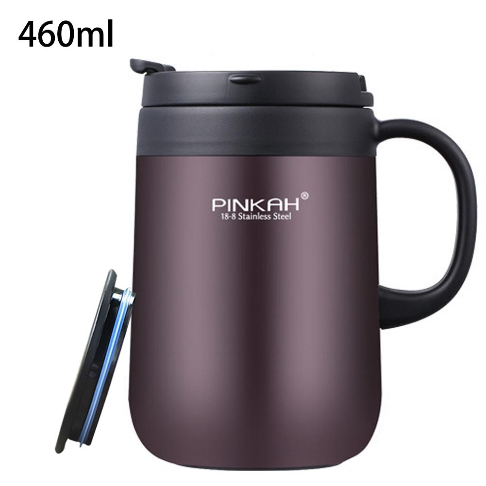 Thermos Mugs 340ml/460ml Business Style Stainless Steel Thermos Mugs Car Vacuum Flasks Coffee Tea Cups Thermol Water Bottle: Coffee 460ml