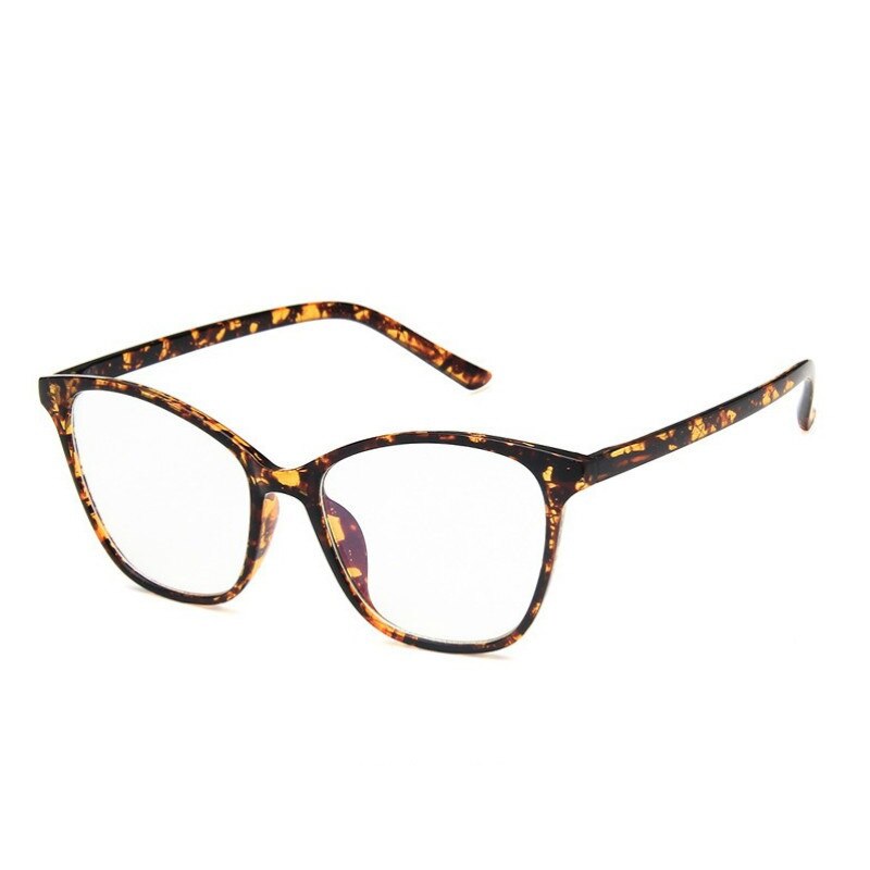 Elbru Cat Eye Glasses Frame Women Retro Flat Glasses Classic Big Frame Glasses Frame Transparent Frame Optical Glasses