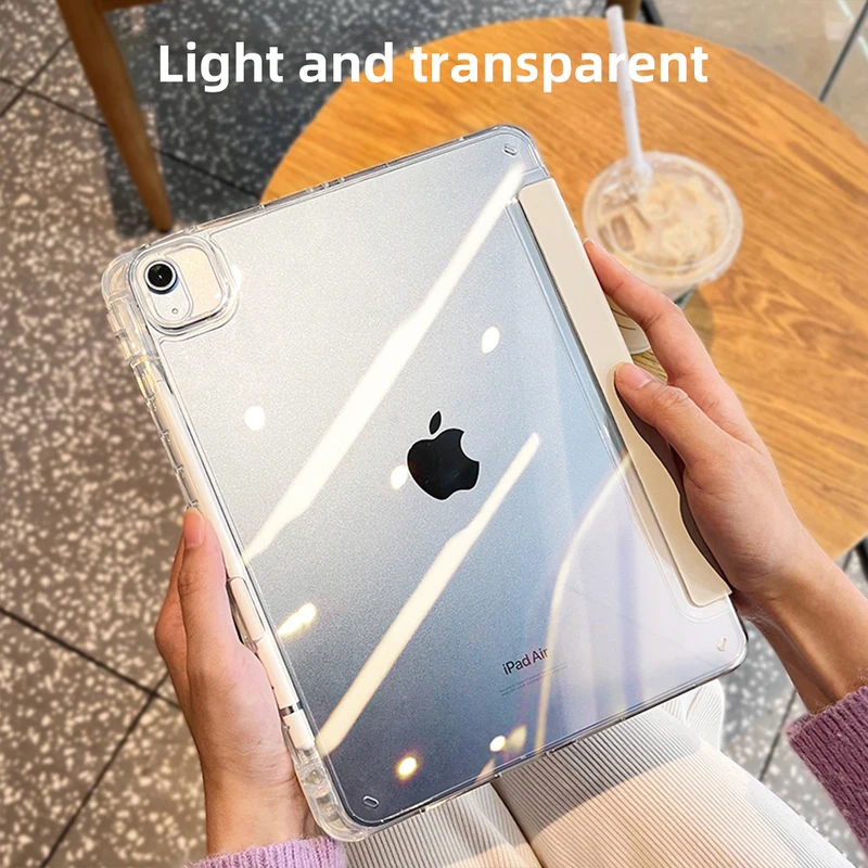 With Pencil Holder Case For IPad Pro 11 IPad 10th Generation IPad 10.2 8th 9th A16 Cover Air6 5 4 10.9 Pro 12.9 13 M3 M2