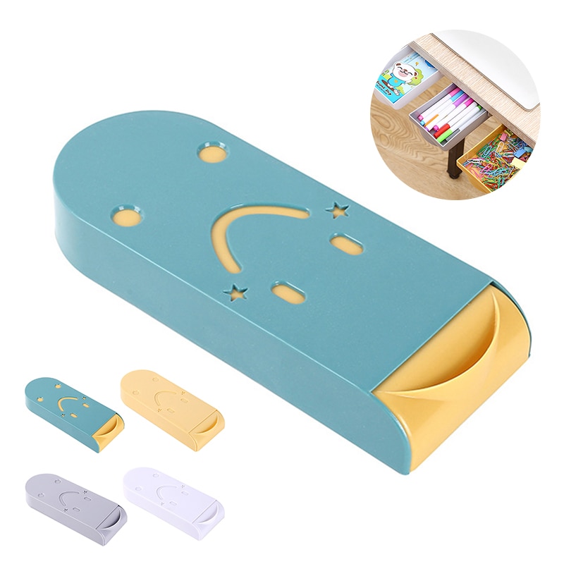 Adhesive Desktop Organizer Drawer Sundries Self-Stick Pencil Tray Under Desk Holder Pop-up Pen Storage Drawer Organizer