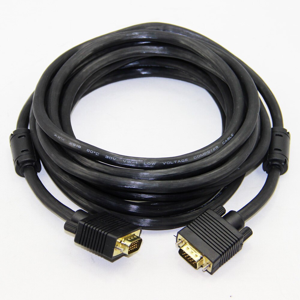Bochara Vergoldet VGA Kabel Stecker-stecker 3 + 6 HD Komplett Verdrahtet 15PIN Für LCD PROJEKTOR PC Laptop monitor 1,5 m 3m 5m 10m 15m 20m