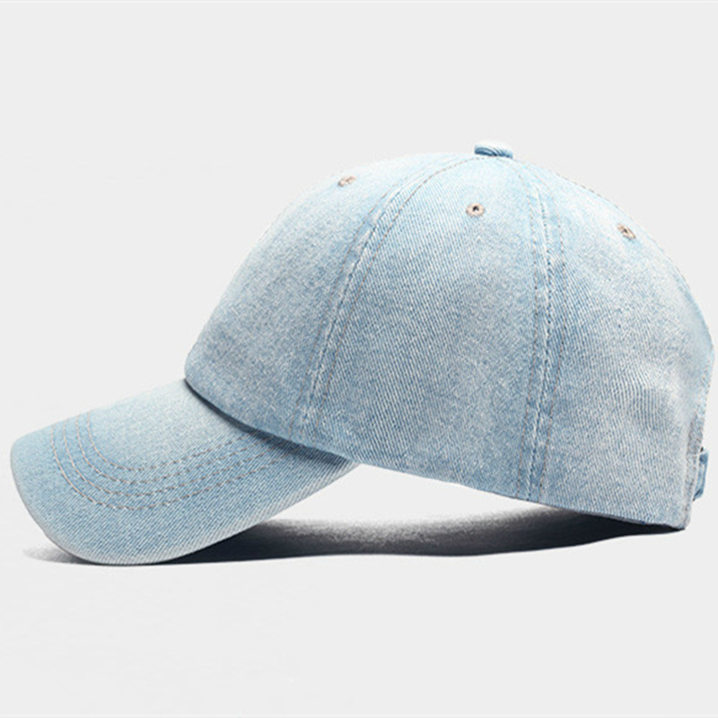 Gorra de béisbol de mezclilla para hombre y mujer, gorro de béisbol de color sólido para parejas, gorros de hip hop