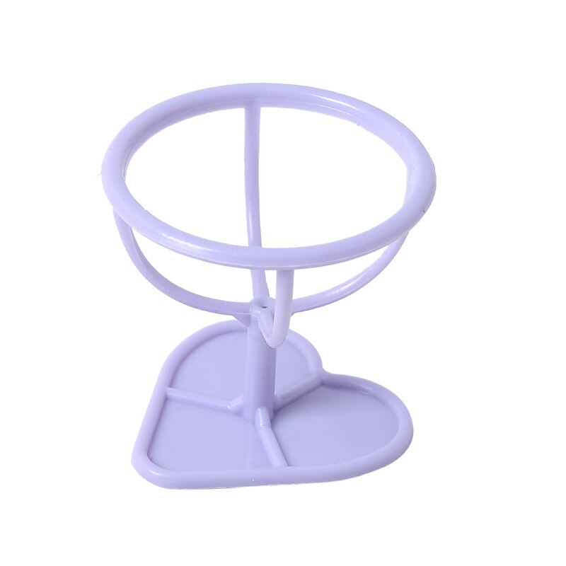 Square Base Cosmetic Sponge Powder Puff Blender Display Drying Stand Holder Rack Support Makeup Beauty Tool Kit Puff Support: Purple 