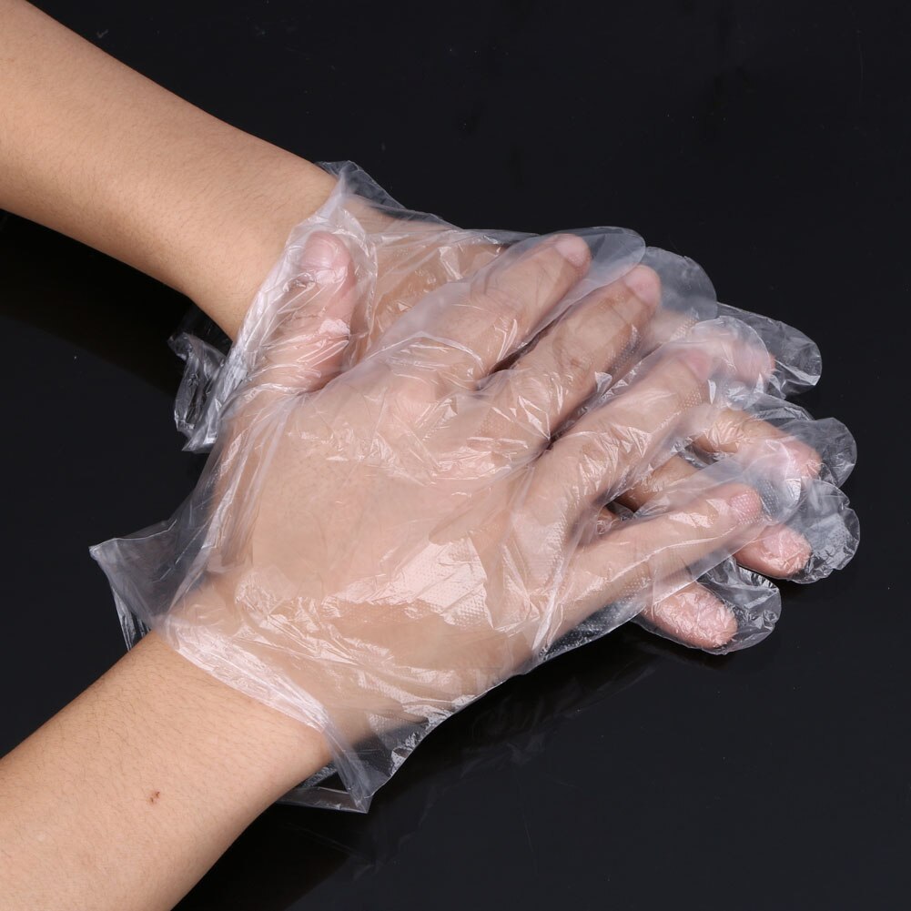 100pcs Disposable Gloves Kitchen Catering Food/Cleaning/Cooking/BBQ Restaurant Supplies Plastic Gloves Dining Accessories