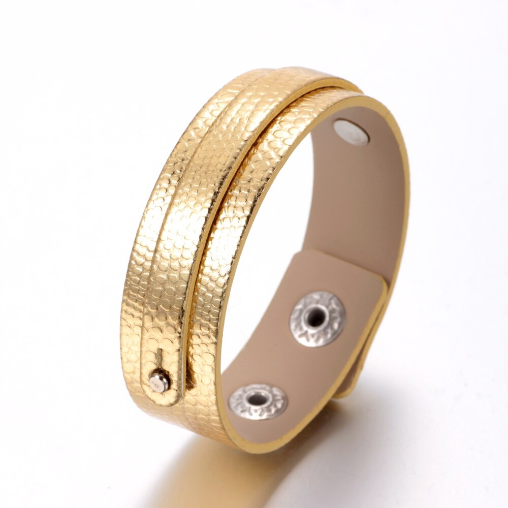 15 färgade läderarmband och armband gör-det-själv-tryckknappar, smycken som passar 18mm tryckknappar  sz0370f