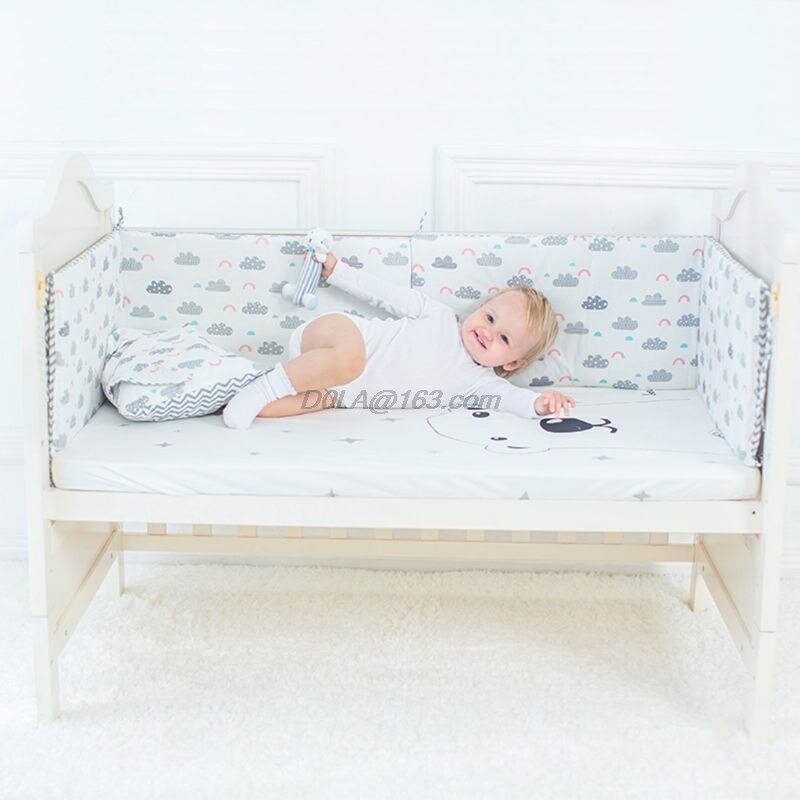 1 pc toddler baby krybbe kofangere pad til barneseng sikkerhed universal anti-kollision liners protector sengetøj: 3