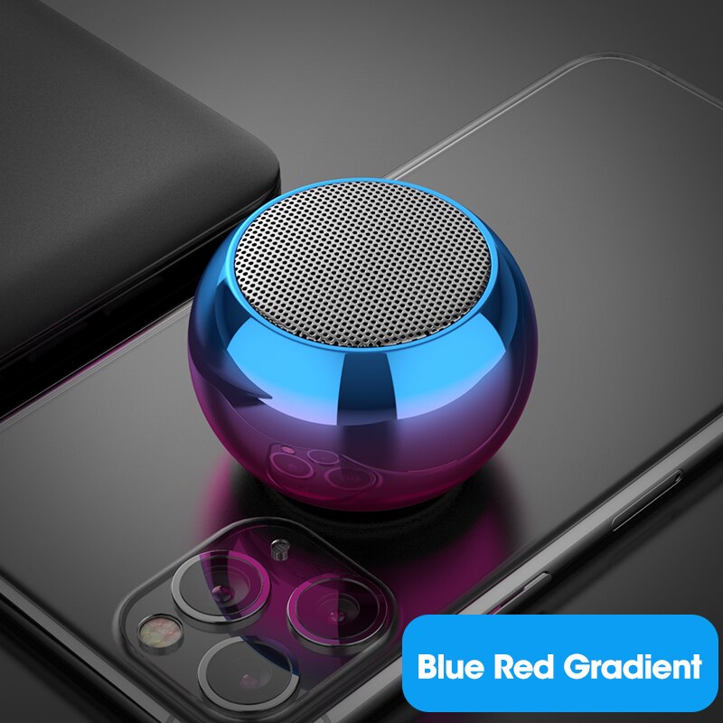 Home Theater Subwoofer Mini Bluetooth Portable Speakers True Wireless Powerful Bass Stereo Sound Speaker Columns Not Sound bar: blue red
