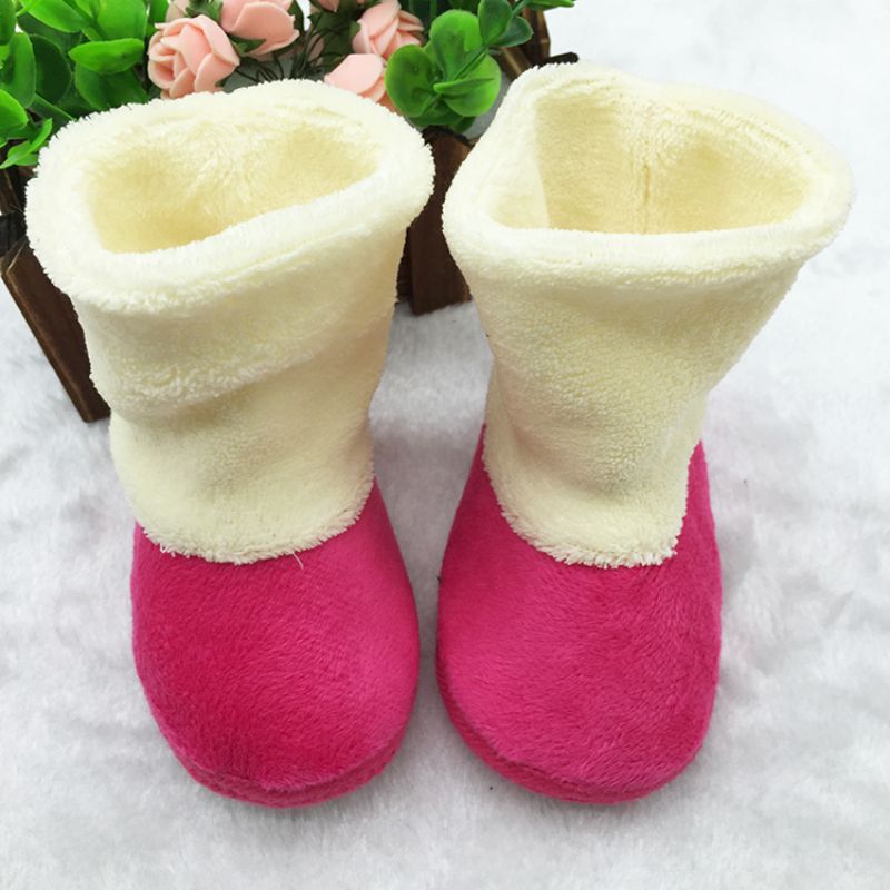 Winter Warm Pasgeboren Baby Baby Prewalker Schoenen Baby Peuter Zachte Zolen Retail: Rood / 2