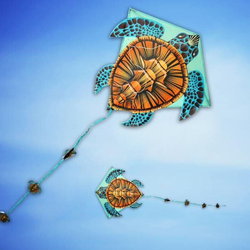 Kids Toy kites With Hand Line Tropical Fish Lizard Turtle Kites long Tail Flying Kites Easy to Fly Children's
