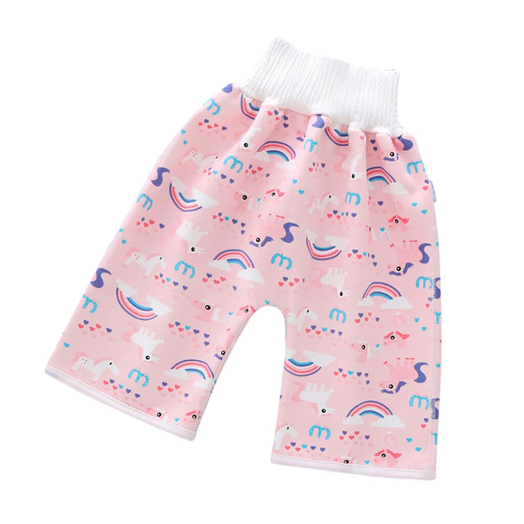 Prevent Baby Bed Wetting Pure Cotton Baby's Diaper Skirt For Preventing Leakage Of Urine Learning Pants That Can Be Washed Skirt: Pink / 4T