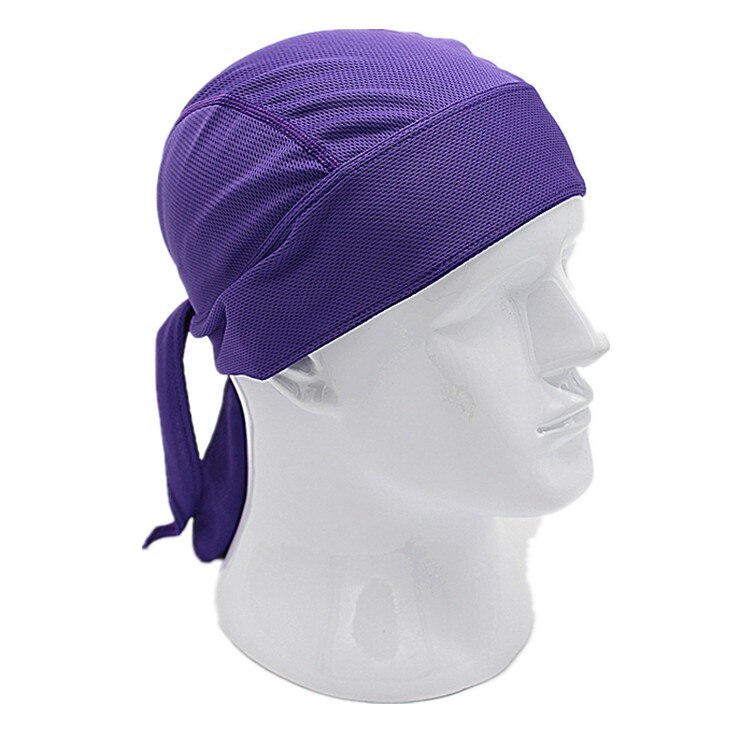 Outdoor Quick Dry Pure Cycling Cap Head Scarf Headscarf Headband Summer Men Running Riding Bandana Ciclismo Pirate Hat Hood: purple