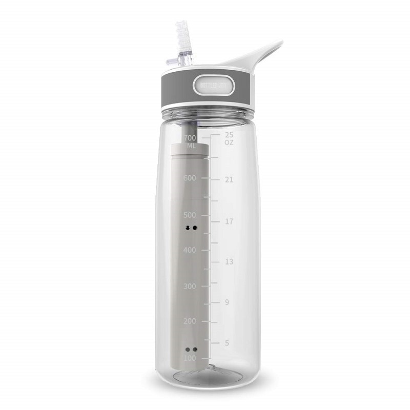 Flaske joy vandflaske med filter , 27oz vandflaske med udskifteligt 2- trins filter bpa fri hulfiber membran filter