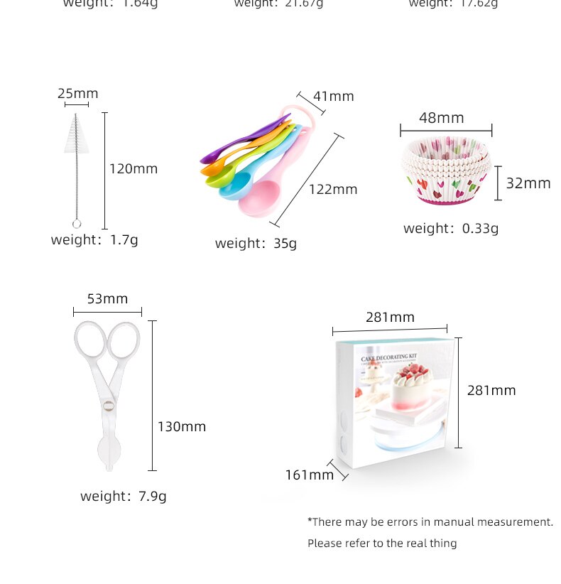 237 Pcs Baking Set Cake Decorating Tool Turntable Pastry Nozzles Cake Mold Novice Home Baking Beginner Set