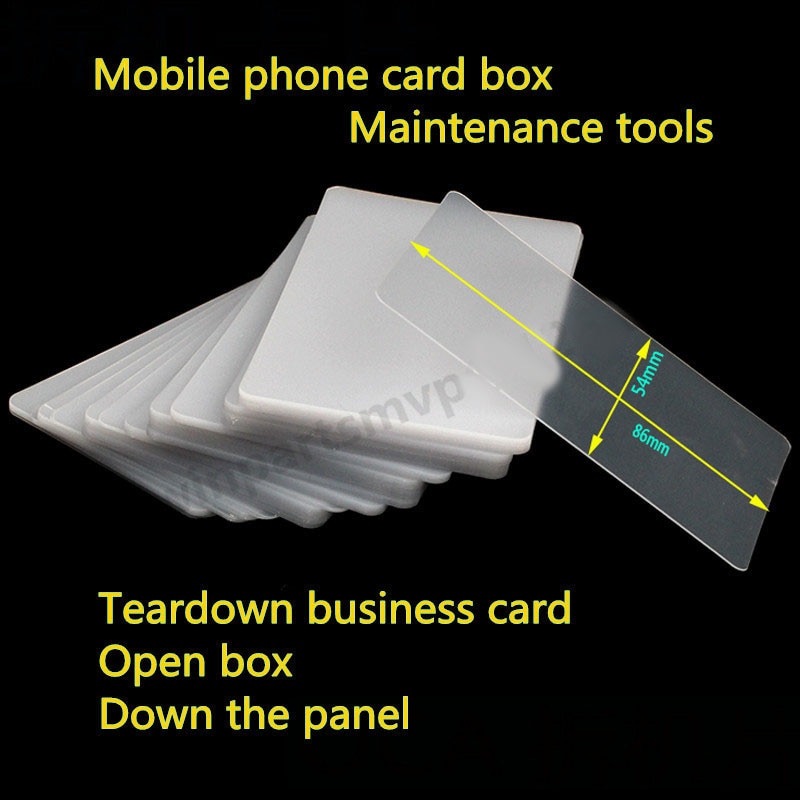 20/50/100pcs / lot Before the split shell phone disassembly the box frame LCD screen repair business card card plastic sheet