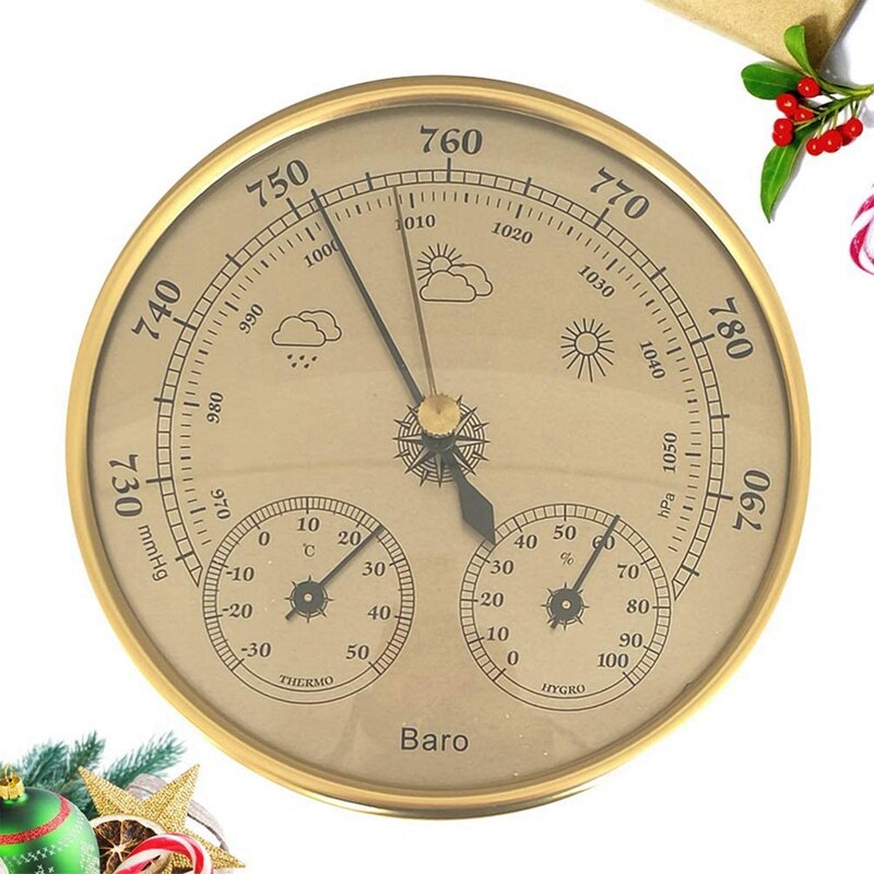 Wall Mounted Household Barometer Thermometer Hygrometer Weather Station Hanging